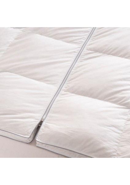 Tüy Geçirmez 2'ye Ayrılabilen %100 Kaz Tüyü Topper 160x200 cm - Piume Classic Comfort fırsatları