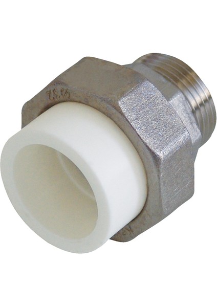 Pprc Oynar Başlıklı Dış Dişli (Erkek) Rakor (Kolletör Bağlantısı) - Polipropilen Pipe Fittings - 25-1" DN25 - Adet