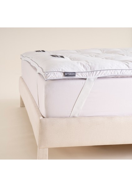 Tüy Geçirmez 2'ye Ayrılabilen %100 Kaz Tüyü Topper 180x200 cm - Piume Punto Comfort fiyatları