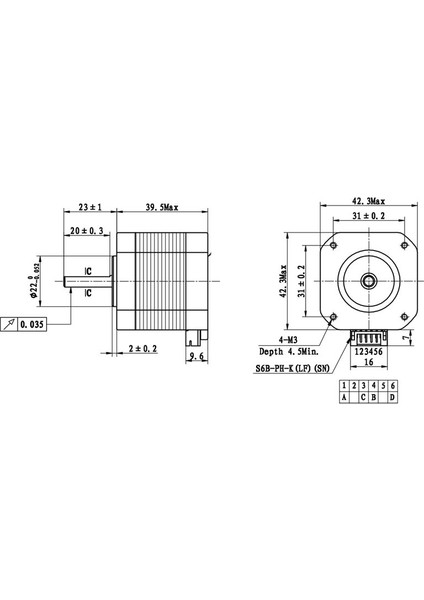 NEMA17 42 Step Dc Motor 1.8 Derece 12V Step Motor 3D Yazıcı ve Cnc Için Hatlı Yazıcı Motoru (Yurt Dışından)