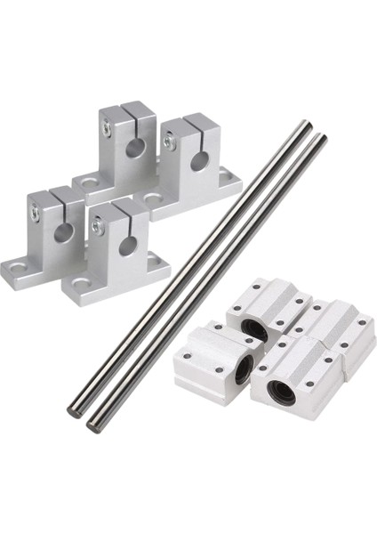Yatay Lineer Rulman Slayt Seti 8mm Dia Doğrusal Hareket Rulman Slayt Burç 200MM Lineer Mil Optik Eksen Seti (Yurt Dışından)