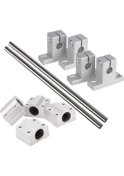 Yatay Lineer Rulman Slayt Seti 8mm Dia Doğrusal Hareket Rulman Slayt Burç 200MM Lineer Mil Optik Eksen Seti (Yurt Dışından)