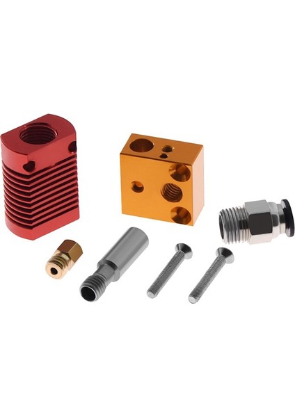 Mk8 Hotend CR10 CR10S Alüminyum Isıtma Bloklu Montajlı Ekstruder 0.4mm Nozul (12V 40W) (Yurt Dışından)