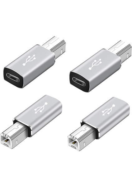 Paket USB C'den USB B'ye Adaptör Midi Denetleyici Için Tip C'den Usb'ye Mıdı Adaptörü Midi Klavye Ses Arayüzü Gümüş Gri (Yurt Dışından)