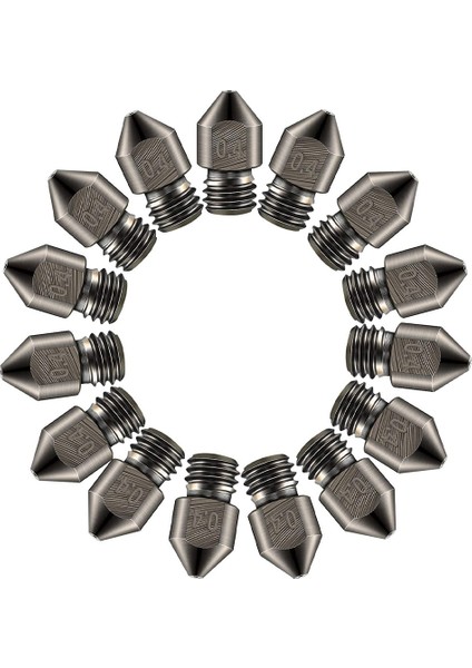 15 Adet 3D Yazıcı Ekstruder Memesi Mk8 Sertleştirilmiş Çelik Meme 0.4 mm Meme Tüm Metal Sıcak Uç 3 (Yurt Dışından)