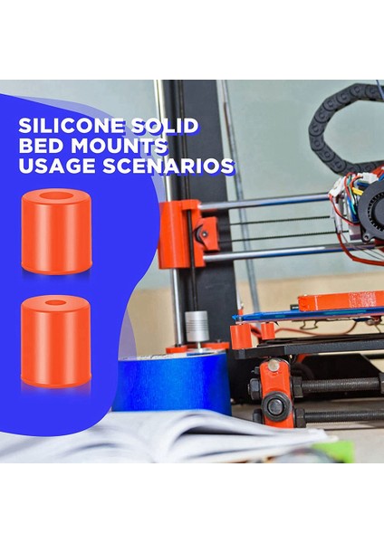 12 Adet 3D Yazıcı Heatbed Parçaları Silikon Tesviye Katı Yatak Montajlı Isıya Dayanıklı -10 3 Connect ile Uyumlu (Yurt Dışından) modelleri