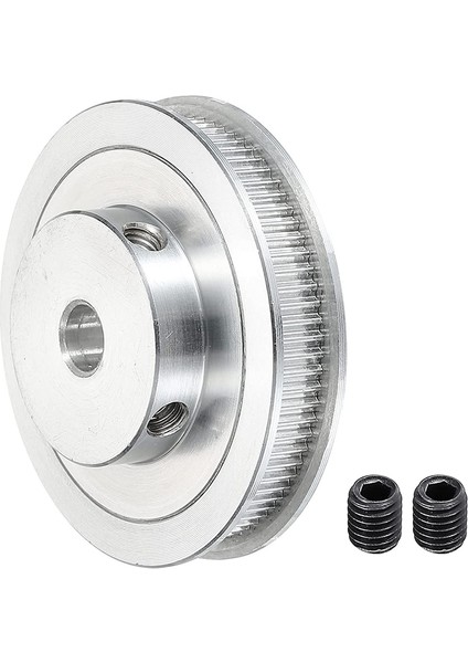 80 Diş 12MM Delik Zamanlama Kasnağı 3D Yazıcı Kemeri Için M5 Vidalı Alüminyum Senkron Tekerlek Gümüş Cnc Makinesi (Yurt Dışından)
