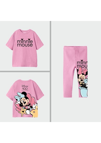 Lolipop Kids Store Minnie Mause Kısa Kollu Taytlı Alt Üst Takım