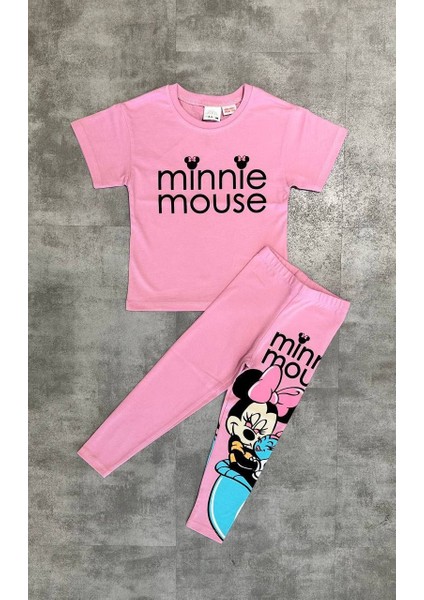 Lolipop Kids Store Minnie Mause Kısa Kollu Taytlı Alt Üst Takım