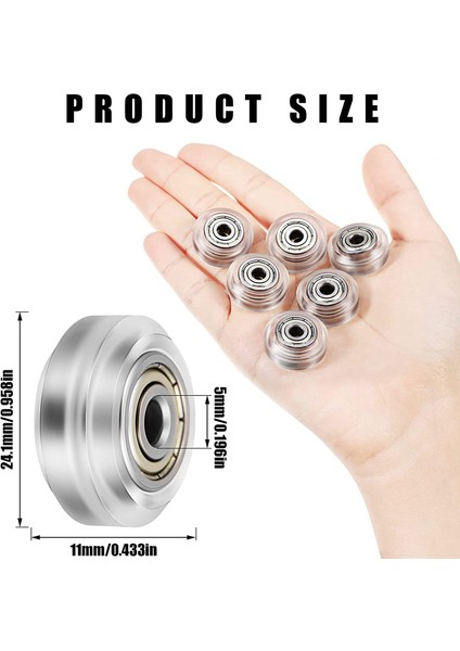 8 Adet 3D Yazıcı Plastik Kasnak 3D Yazıcı 625ZZ Tekerlekler Lineer Rulman ile Uyumlu CR10 3 (Yurt Dışından)