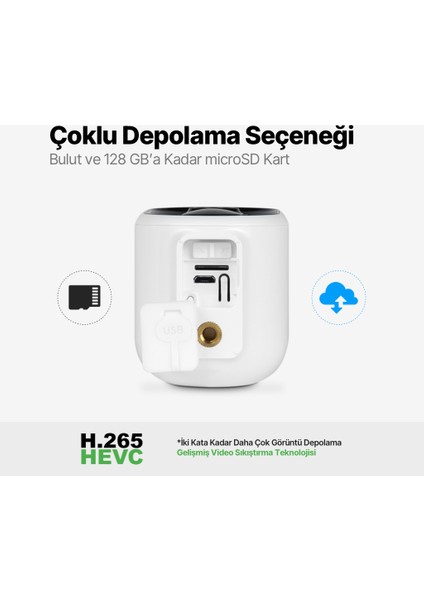 Wizi Pro W Full Hd Iç/dış Mekan Bataryalı Wi-Fi Akıllı Kamera