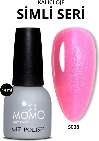 Kalıcı Oje S038 Mavi Sedefli Şeker Pembe 14 ml