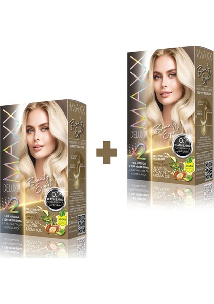 Maxx Deluxe Beauty Expert 0.1  Platin Sarısı 2'li Set Boya