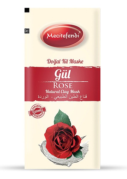 Doğal Kil Maske Gül 20 gr (Tek Kullanımlık)