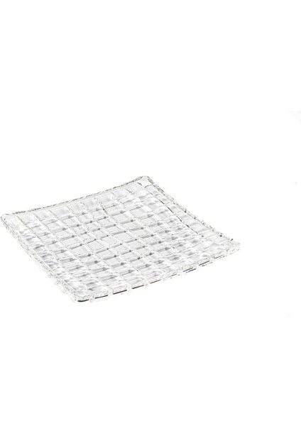 Çizgili Kare 6lı Cam Tabak 17X17X2 cm