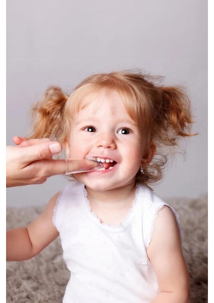 Silikon Bebek Parmak Diş Fırçası - Finger Brush 0-3 Yaş, Silikon Parmak Fırça