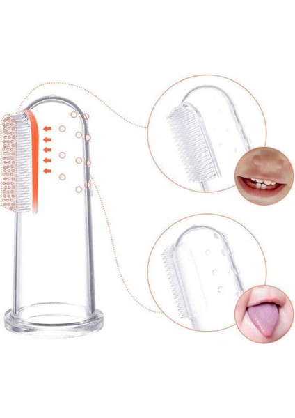 Silikon Bebek Parmak Diş Fırçası - Finger Brush 0-3 Yaş, Silikon Parmak Fırça