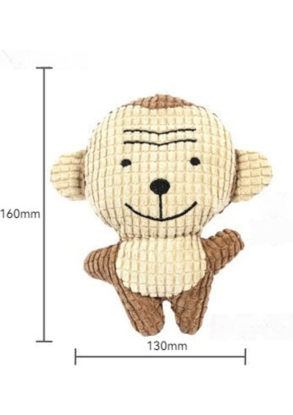 Maymun Şeklinde Peluş Sesli Köpek Oyuncağı (Yurt Dışından)