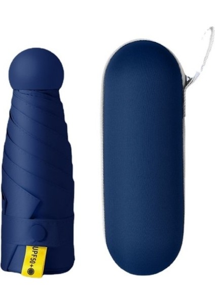 Maotai Shop Mmm Q Portatif Şemsiye - Kapsül Kutulu Mavi (Yurt Dışından)