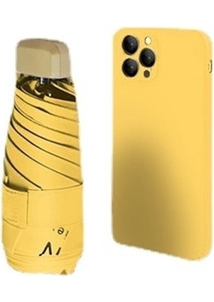 Hss Rüzgar Geçirmez Dayanıklı Katlanabilir Şemsiye -Sarı (Yurt Dışından)