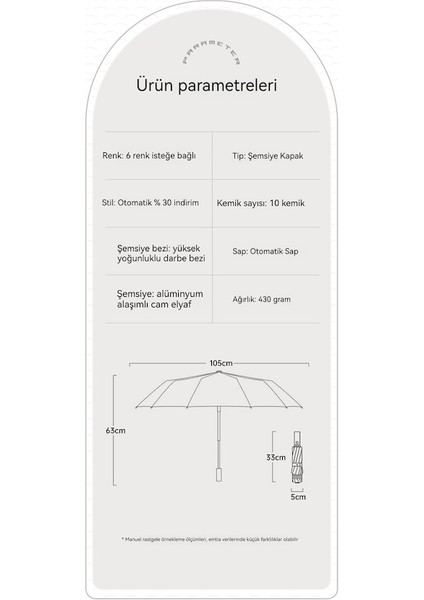 Lbw Yansıtıcı Şerit 10 Kaburga Otomatik Şemsiye - Siyah (Yurt Dışından) fiyatları