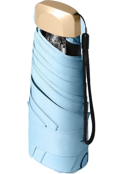 Hss Güneş Şemsiyesi Şemsiye Güneş Kremi Uv Karşıtı Küçük Taşınabilir Şemsiye -Açık Mavi (Yurt Dışından)