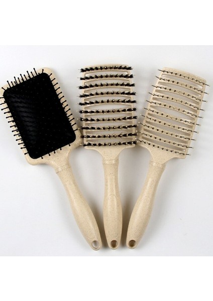 Saç Fırçası Saç Derisi Masaj Tarak Doğal Buğday Samanı Kadın Kıvırcık Detangle Saç Fırçası Salon Kuaförlük Şekillendirici Araçları (Yurt Dışından) indirimleri