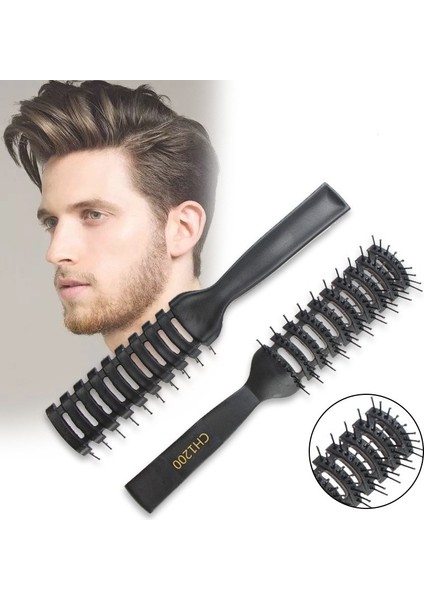 1 Adet Nervürlü Tarak Erkekler Için Erkek Kabarık Saç Fırçası Salon Kuaförlük Tarak Masaj Kaburga Saç Tarak Saç Derisi Berber Saç Şekillendirici Saç Tarak (Yurt Dışından)