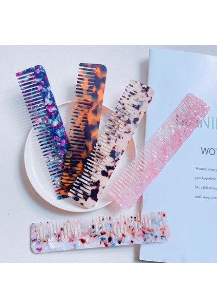 18CM Asetat Saç Tarak Renkli Kuaförlük Tarak Anti-Statik Saç Fırçası Kadın Kızlar Için Saç Şekillendirici Aracı Yeni Varış (Yurt Dışından) fiyatları