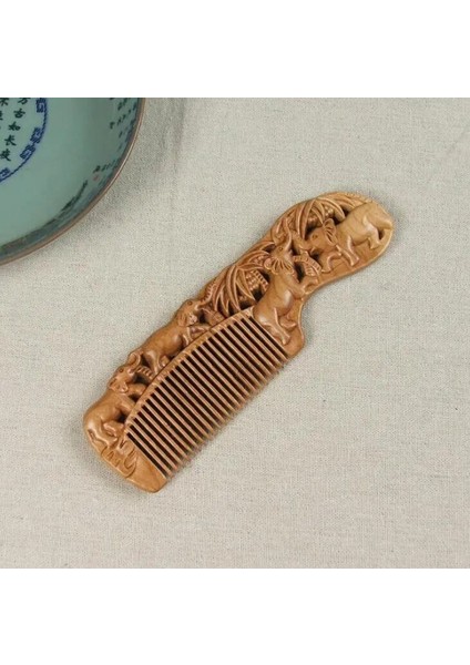 Ahşap Oyma Tarak Popüler Doğal Sağlık Saç Tarak Saç Fırçası Saplı Masaj (Yurt Dışından) modelleri
