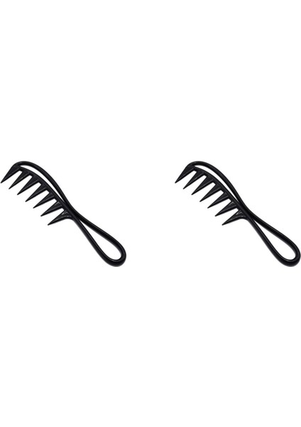 2x Geniş Diş Köpekbalığı Plastik Tarak Dolaşık Açıcı Kıvırcık Kuaför Kuaförlük Tarak Masaj Saç Şekillendirici Aracı (Yurt Dışından)