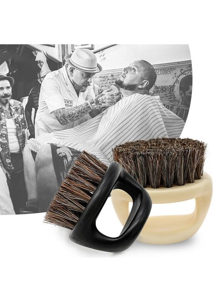 Doğal At Favori Erkekler Sakal Fırçası Eski Ahşap Sakal Tarağı Bıyık Tıraş Yüz Masajı Boyun Enkaz Temizleme Saç Fırçası (Yurt Dışından)