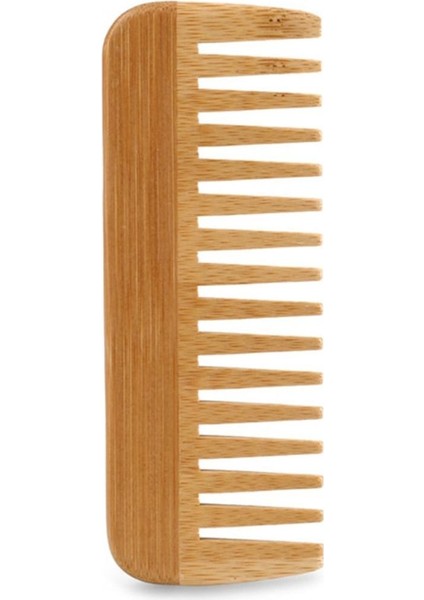 50LD Doğal Bambu Geniş Diş Tarak Dolaşık Açıcı Anti-Statik Kıvırcık Saç Kadın Erkek Için (Yurt Dışından)
