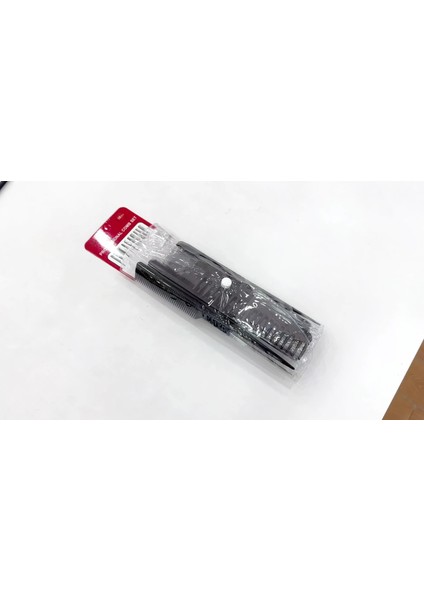 Kuaförlük Tarağı 10 Parça Set Düz Tarak Plastik Tarak Siyah Set Tarak (Yurt Dışından)