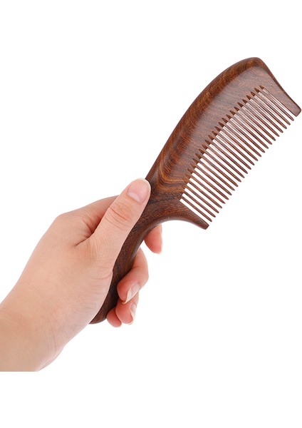 Sandal Ağacı Tarak Kadın Erkek Ev Ahşap Anti-Statik Ince Diş Tarak Ahşap Saplar (Yurt Dışından)