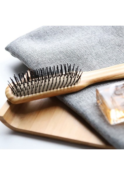 Doğal Bambu Mini Kürek Dolaşık Açıcı Bambu Saç Fırçası Hava Yastığı Masaj Saç Derisi Tarak Bambu Yastık Anti-Statik Saç Taraklar (Yurt Dışından) fırsatları