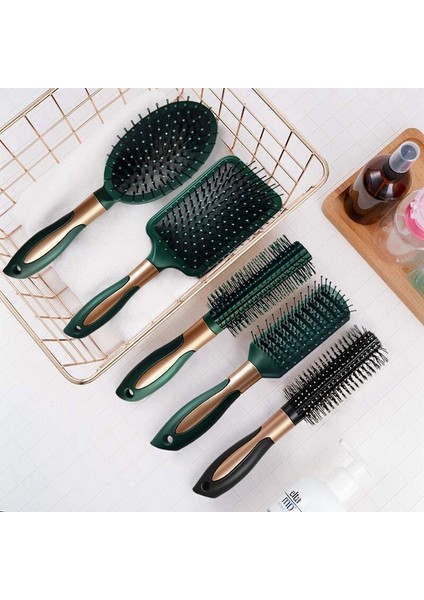 Hava Yastığı Tarak Kadın Masaj Tarağı Koyu Yeşil Elastik Boya Hava Yastığı Tarak Bayan Pürüzsüz Saç Anyon Kıvırcık Saç Tarağı (Yurt Dışından) indirimleri