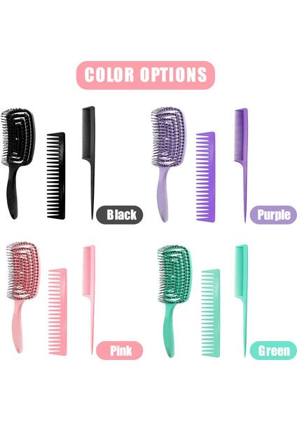 Adet Saç Fırçası Tarak Seti Dolaşık Açıcı Kürek Fırça Kadın Saç Tarak Şekillendirme Kiti Uzun Kalın Ince Düz Kıvırcık Islak Kuru Saçlar Için (Yurt Dışından) fiyatları