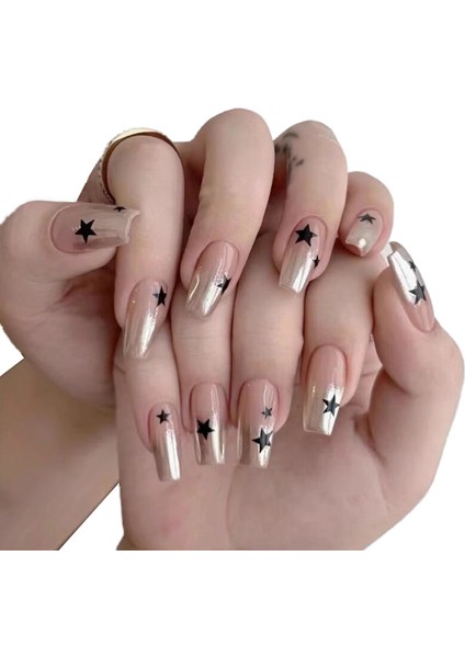 Bayan Giyim Çivileri Pembe Yıldız Nail Art Patch Çıkarılabilir Çiviler (Yurt Dışından)