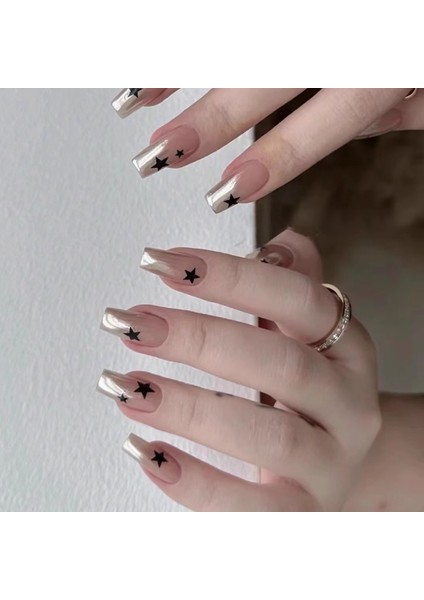 Bayan Giyim Çivileri Pembe Yıldız Nail Art Patch Çıkarılabilir Çiviler (Yurt Dışından)