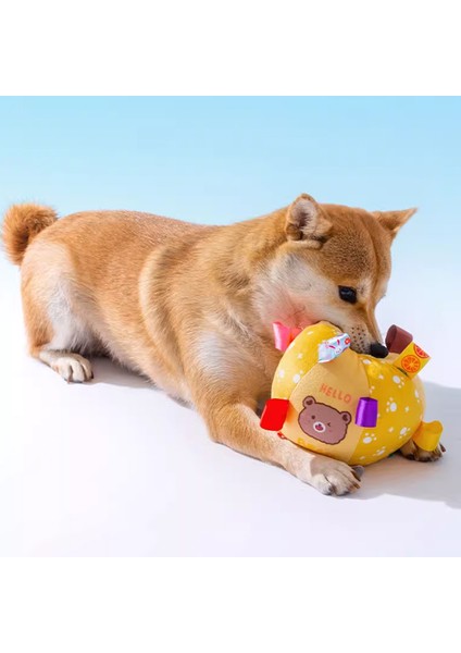 Evcil Hayvan Oyuncak Topu Teddy Dişlerine Dayanıklı Peluş Top Shiba Inu Corgi Oyuncak Top 15CM (Yurt Dışından)