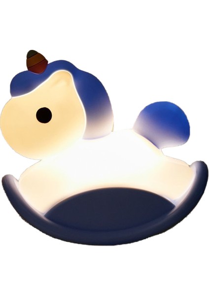 Gökkuşağı At Gece Lambası Başucu Uyku Lambası Çocuk Silikon Gece Lambası (Yurt Dışından)