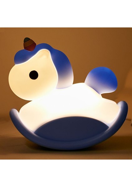 Gökkuşağı At Gece Lambası Başucu Uyku Lambası Çocuk Silikon Gece Lambası (Yurt Dışından) fiyatları