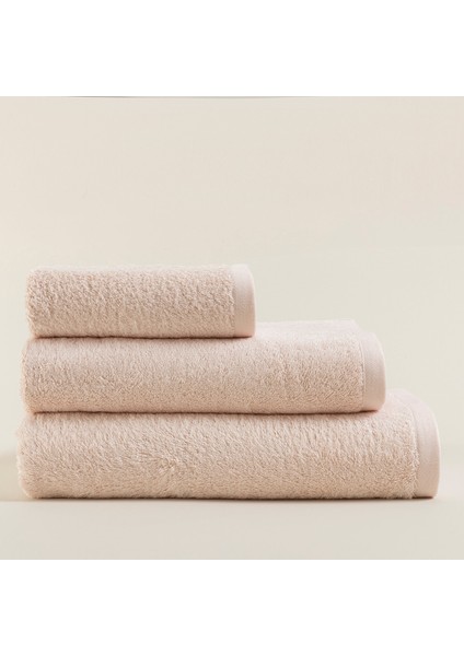 Solid Banyo Havlusu 85X150 cm Pudra