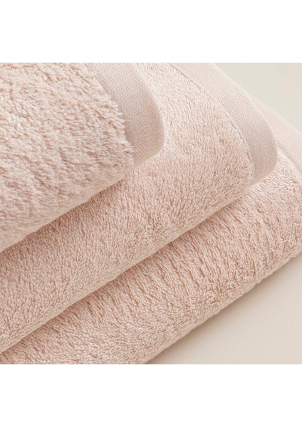 Solid Banyo Havlusu 85X150 cm Pudra