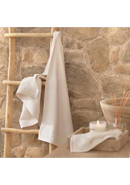 Velena Banyo Havlusu 85X150 cm Ekru