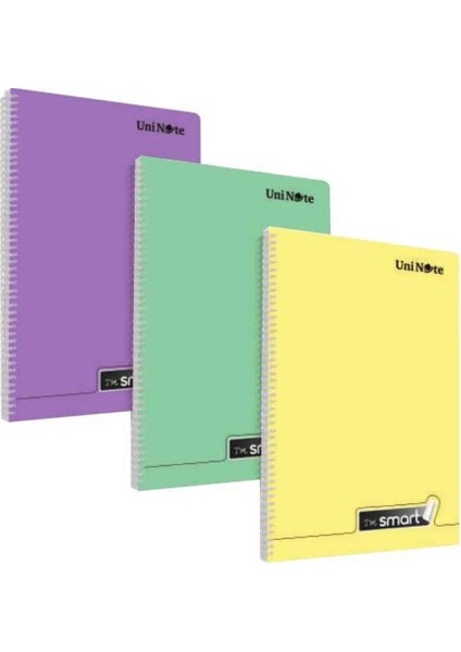 Im Smart A4 120 Yaprak Plastik Kapak Spiralli Defter 4 Çizgili+4 Kareli