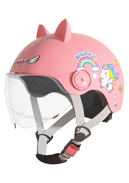 Sevimli Kız Unicorn Çocuk 3c Güvenlik Kask (Yurt Dışından)