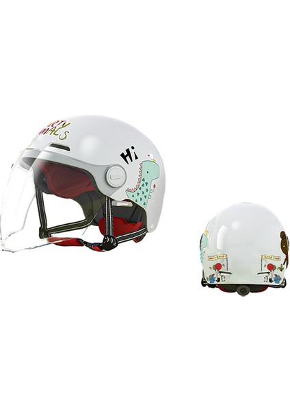 Sevimli Dinozor Çocuk Güvenliği 3c Motosiklet Kask (Yurt Dışından)