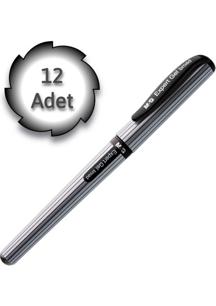 Expert Gel Imza Kalemi 1.0 Siyah (AGP-13672) 12 Adet